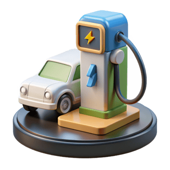 impressive modern Electric Car Charging Station Icon Cutout Element authentic png