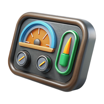vibrant abstract Electric Car Dashboard Interface Transparent Background professional png