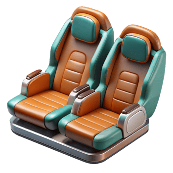 wonderful minimalist Electric Car Interior Seats Detail Cutout detailed png