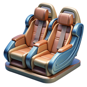 serene contemporary Electric Car Interior Seats Detail Cutout genuine png