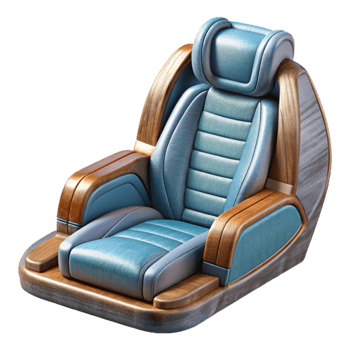 serene traditional Electric Car Interior Seats Detail Cutout premium png