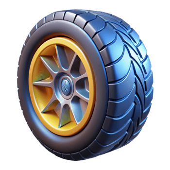 magnificent creative Electric Car Tire Closeup Isolated on Transparent Background detailed png