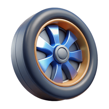 beautiful modern Electric Car Wheel Closeup Isolated on Transparent Background original png