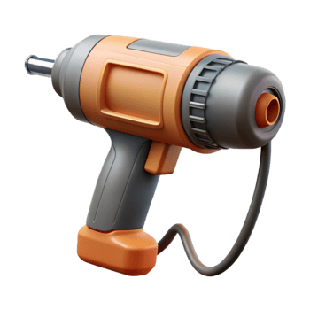 serene rustic Electric Drill Side View Cutout with Cord Isolated authentic png