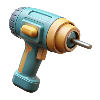 vibrant artistic Electric Drill Top View Cutout authentic png