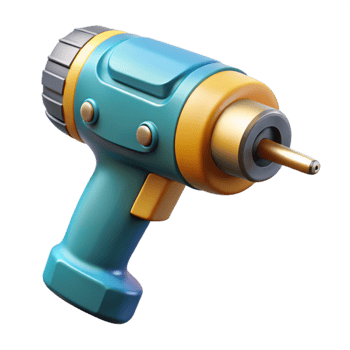 dramatic traditional Electric Drill Top View Cutout detailed png