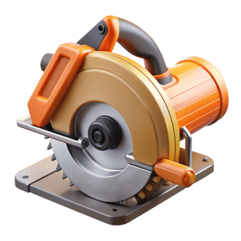 elegant rustic Electric Saw Circular Isolated Cutout with Blade Guard professional png