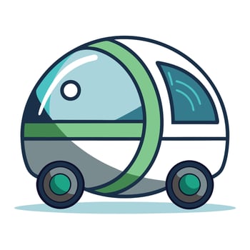 Autonomous Roller Sphere Vehicle Icon vector