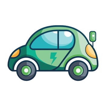 Futuristic Compact Electric Car Icon vector