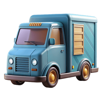 wonderful creative Electric Truck Side View Isolated Transparent Background original png