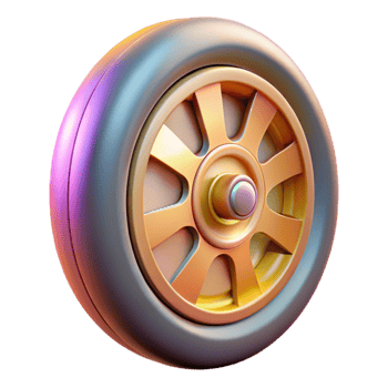 impressive creative Electric Unicycle Wheel Closeup Isolated professional png