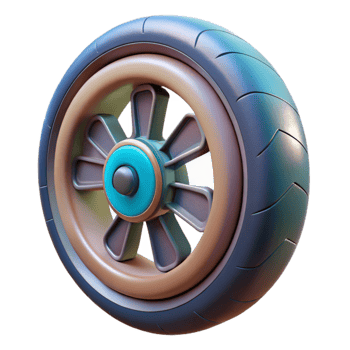 impressive contemporary Electric Unicycle Wheel Closeup Isolated professional png