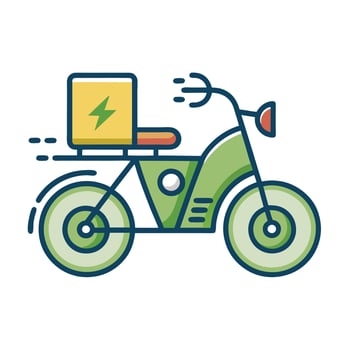 Pedal Energy Harvesting Car Icon vector