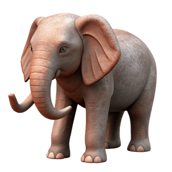 wonderful creative Elephant Side View Isolated exclusive png