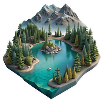 impressive artistic Emerald Bay Lake Tahoe Scenic View Transparent authentic png