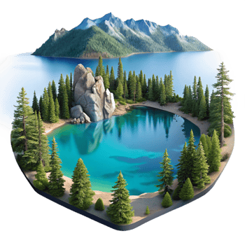 extraordinary minimalist Emerald Bay Lake Tahoe Scenic View Transparent premium png