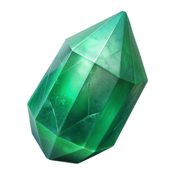 elegant abstract Emerald Crystal Green Hues Transparent high quality png