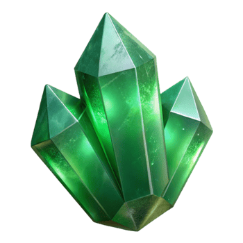 serene classic Emerald Crystal Green Hues Transparent high resolution png