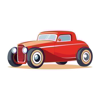 Classic Hot Rod Car Icon vector