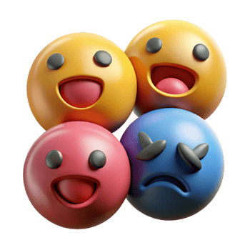 wonderful classic Emotional Expression Icons Set Cutout original png