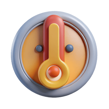 wonderful classic Emotional Regulation Icon Thermometer Cutout detailed png