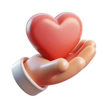 dramatic rustic Emotional Support Hand Holding Heart Icon Cutout png