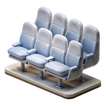 dramatic abstract Empty Auditorium with Seats Transparent authentic png