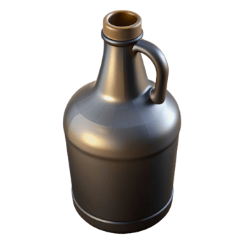 wonderful traditional Empty Beer Growler with Black Cap Isolated premium png