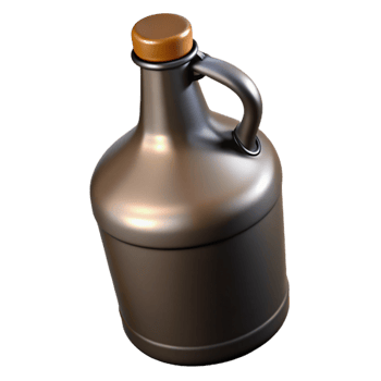 extraordinary classic Empty Beer Growler with Black Cap Isolated png