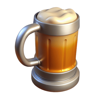 magnificent contemporary Empty Beer Mug with Handle Isolated professional png
