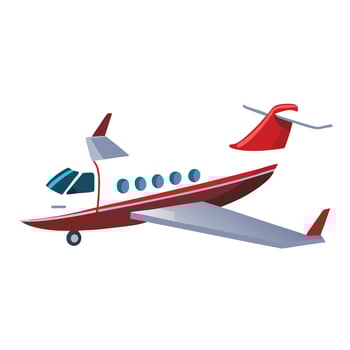 Luxurious Private Jet Icon vector