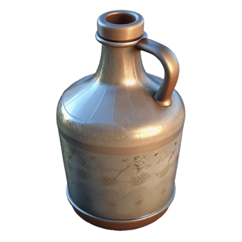 extraordinary vintage Empty Glass Growler with Lid Isolated genuine png