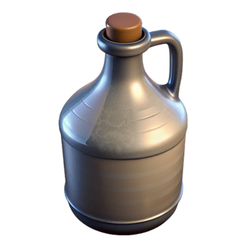 magnificent modern Empty Glass Growler with Lid Isolated original png