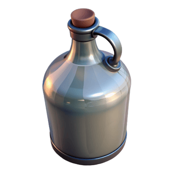 beautiful creative Empty Glass Growler with Lid Isolated exclusive png