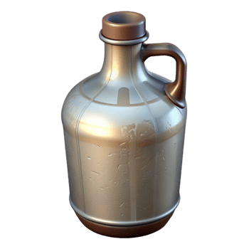 serene artistic Empty Glass Growler with Lid Isolated professional png