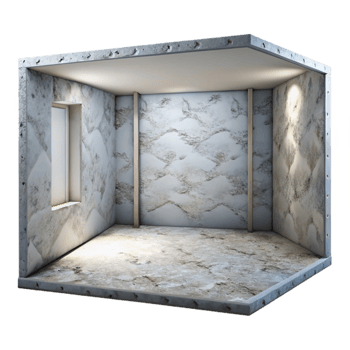 magnificent rustic Empty Room with White Walls Transparent Background original png