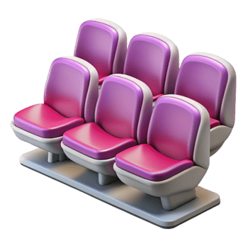dramatic contemporary Empty Stadium Seats Transparent authentic png