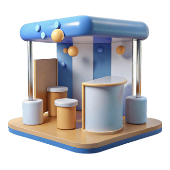 magnificent vintage Exhibition Stand Promotional Materials Isolated png