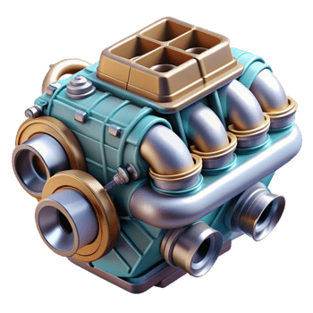 extraordinary modern Exotic Car Engine Detail Transparent premium png