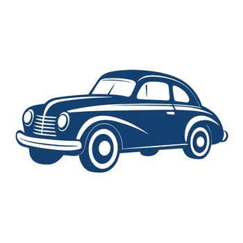 Simplified Minimalist Vintage Car Icon vector