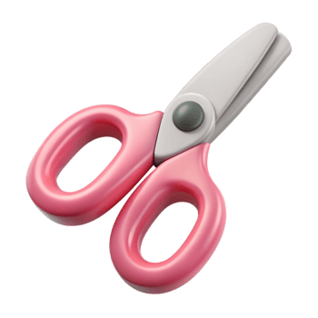 magnificent vintage Fabric Scissors Pink Handles Isolated on Transparent Background exclusive png