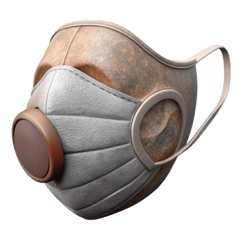 vibrant vintage Face Mask Protection Side View Isolated original png