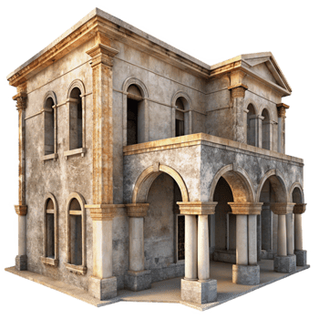 vibrant abstract Faded Architectural Drawing Restoration Transparent Background high quality png