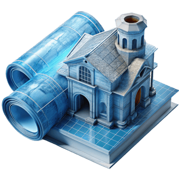 Faded Blueprint Architectural Drawing Transparent Element png