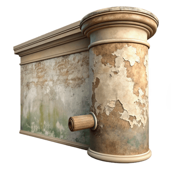 wonderful minimalist Faded Wall Painting Restoration Process Cutout png