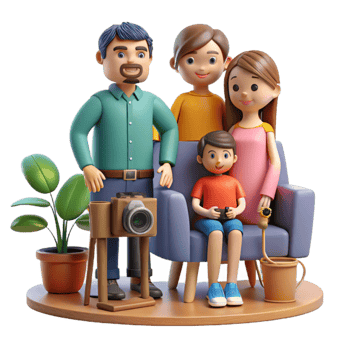 wonderful creative Family Portrait Session Setup Isolated genuine png