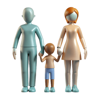stunning abstract Family Silhouette Holding Hands Transparent Background original png