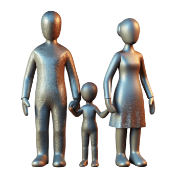 impressive modern Family Silhouette Holding Hands Transparent Background high resolution png