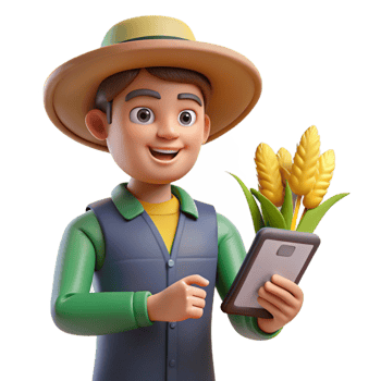 magnificent vintage Farmer Monitoring Crop Health with Handheld Device Transparent Background Cutout exclusive png