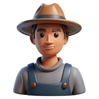extraordinary rustic Farmer with Hat Silhouette Cutout genuine png